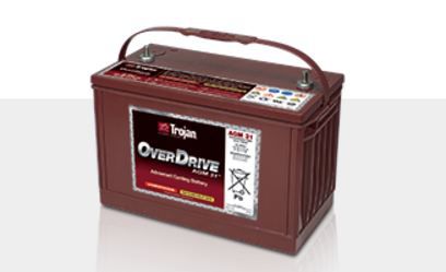 Marine battery - OverDrive™ AGM 31 - Trojan Battery Company - 12 V / lead-acid / lead