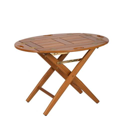 Boat occasional table - butler - ARC Marine - folding / teak