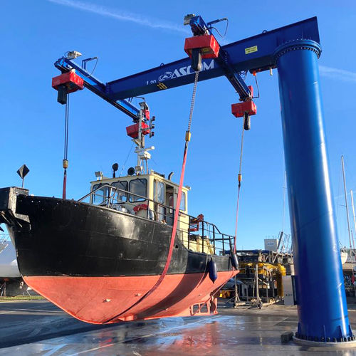 Shipyard crane - JIB 20 - 4 HOISTS - ASCOM - for marinas / for heavy loads / boom