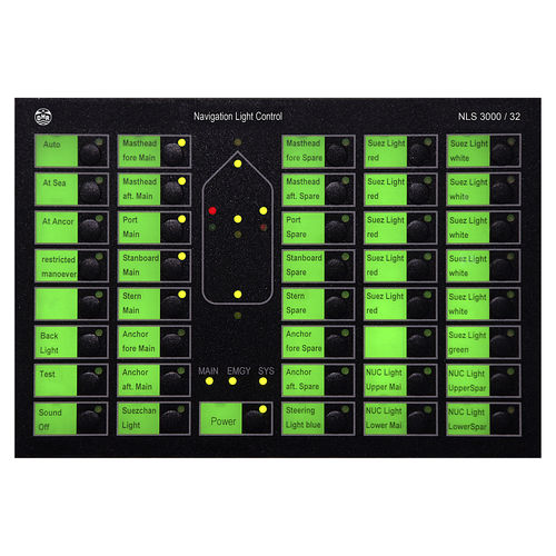 Marine monitoring and control panel - NLS3000 - Den Haan Rotterdam - navigation light / touch screen
