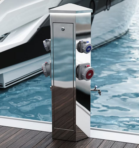 Fire pedestal - HEX - Rolec Services - water supply / lighting / for docks