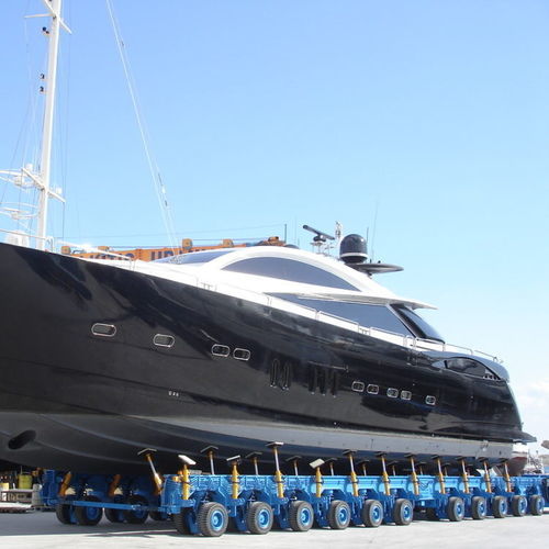 Heavy-duty handling trailer - MBT 300 - CIMOLAI TECHNOLOGY SPA - for shipyards / hydraulic / self-propelled