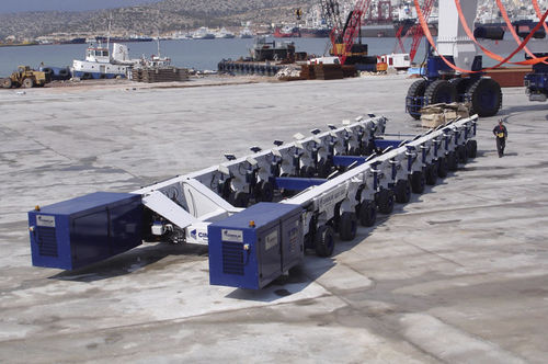Heavy-duty handling trailer - MBT 300 - CIMOLAI TECHNOLOGY SPA - for shipyards / self-propelled / remotely controlled