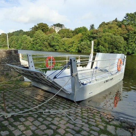 Chain river ferry - BAC À CABLE  - BORD A BORD - aluminum