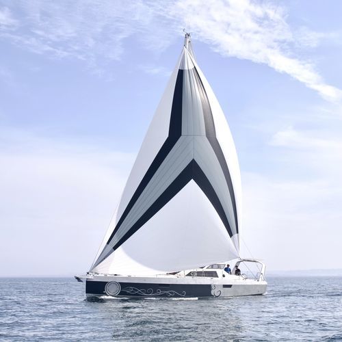 Cruising sailboat IROISE 48 BORD A BORD regatta / aluminum / bilge keel