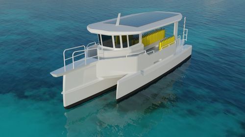 Dive support boat - E-DIVING 1200 - BORD A BORD - passenger boat / trimaran / electric