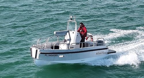 Harbor service boat - MINATO 550 - BORD A BORD - outboard / aluminum