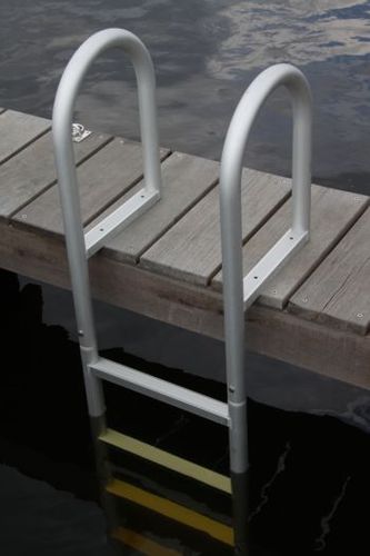 Dock ladder - 5 steps - DockAdd Marine Equipment - fixed / swim / aluminum