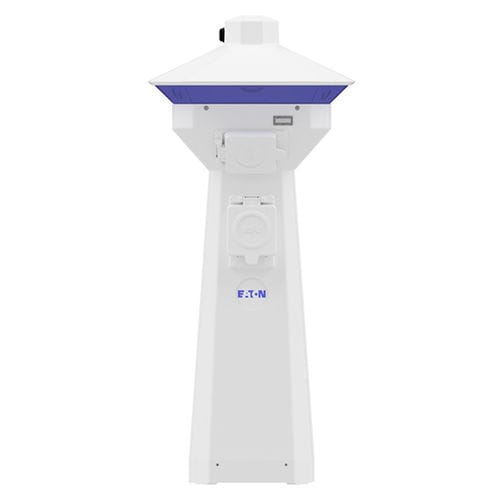 Pedestal with built-in light - Hattaras - Eaton - electrical distribution / for docks / LED