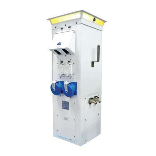 Pedestal with built-in light - Admiral SS - Eaton - electrical distribution / for docks / stainless steel