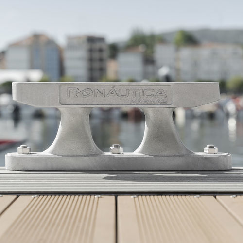 Dock mooring cleat - RO series - Ronáutica Quality Marinas SLU - flat / double / stainless steel