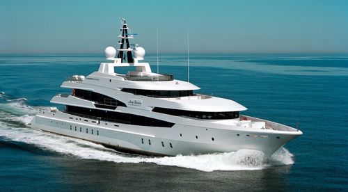 Cruising mega-yacht - Lady Maja I - Oceanco - wheelhouse / 5-cabin / steel