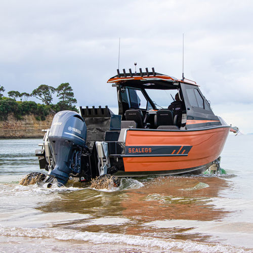 Outboard day fishing boat - 8.5M - Sealegs International Limited - hard-top / aluminum / with cabin