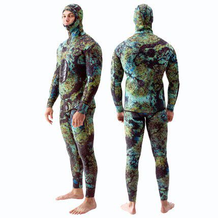 Spearfishing wetsuit - DIGI-TEK CAMO - Riffe International - long-sleeve / two-piece / 5 mm