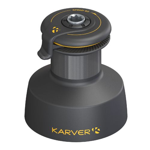 4-speed sailboat winch - KSW40 - KARVER SYSTEMS - anodized aluminum / for regatta sailboats