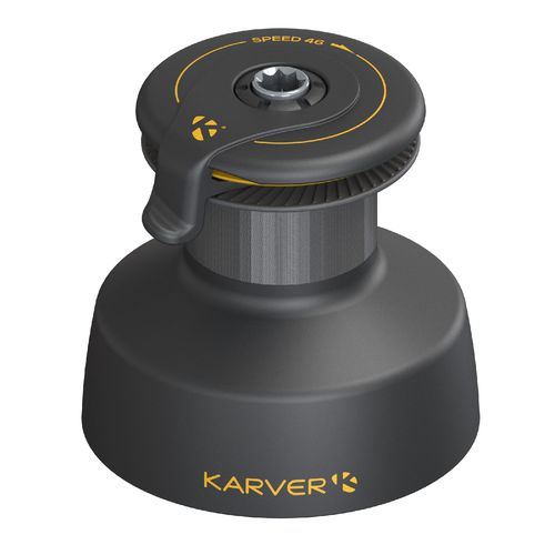 4-speed sailboat winch - KSW46 - KARVER SYSTEMS - anodized aluminum / for regatta sailboats