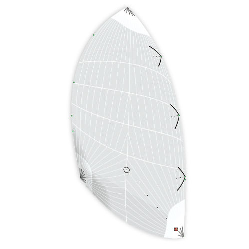 Asymmetric spinnaker - CODE A3 REACHER LÉGER	 - DELTA Voiles - for racing sailboats / tri-radial cut