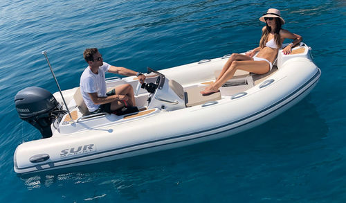 Outboard inflatable boat - ST400 Prestige - Sur Marine - rigid / open / side console