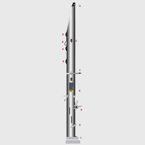 Sailing dinghy mast - 50380 - AG+ SPARS - for sport keelboats / aluminum