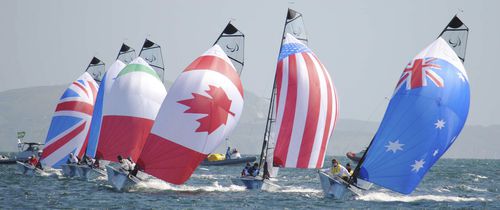 Sport keelboat sailboat - SKUD 18 - Access Dinghies - twin rudders / with bowsprit / for people with reduced mobility