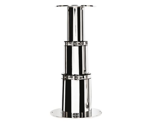 Adjustable table pedestal - 20.0031B - Atep Italia - pneumatic / sliding / stainless steel