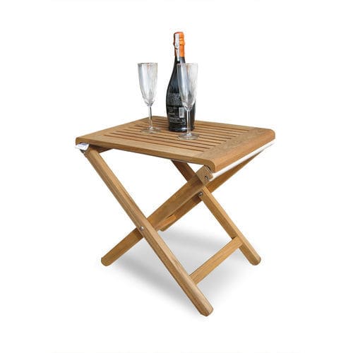 Boat coffee table - SQUARE - Valdenassi - folding / teak / teak