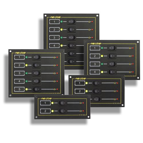 Boat switch panel - NL102-006 - NAVYLEC - current / LED