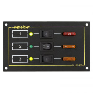 Boat switch panel - NL101-003 - NAVYLEC - current / LED