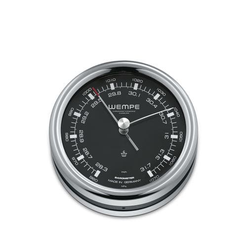 Analog barometer - CW250008 - Gerhard D. WEMPE KG Division Chronometerwerke - stainless steel / black