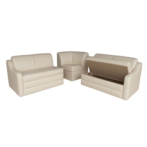 Modular sofa - Bimini Marine Sectionals - Glastop Inc. - for yacht / 5-person / with storage compartment