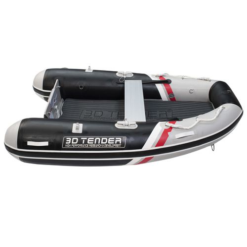 Outboard inflatable boat - TWIN FASTCAT 260 - 3D MARINE - foldable / open / aluminum