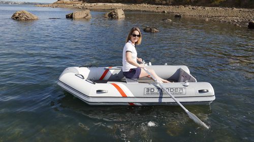 Outboard inflatable boat - TWIN HYPALON 230 - 3D MARINE - foldable / open / 2-person