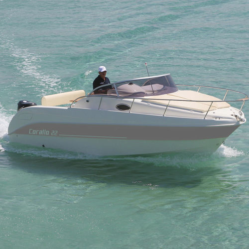 Outboard day cruiser - CORALLO 22 - Mingolla Cantiere Nautico srl - open / 8-person max. / with cabin