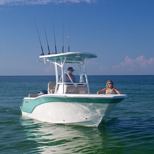 Outboard center console boat - 226 COMMANDER   - Sea Fox Boats - sport-fishing / 8-person max. / with T-top