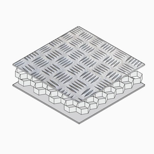 Ship partition wall sandwich panel - VENTURELITE® 2025 - Ayres Composite Panels - aluminum honeycomb / aluminum
