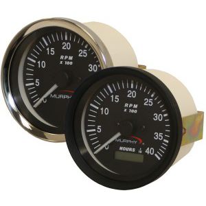 Analog tachometer - AT / ATH - FW Murphy - for boat / with engine hour meter
