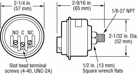 Pressure sensor - PSB - FW Murphy - for boat / motor