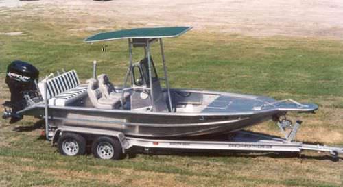 Outboard bay boat - 1872V-CC-03 - Scully's Aluminum Boats - center console / sport-fishing / aluminum