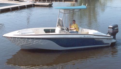 Outboard center console boat - Sportsman23 - Scully's Aluminum Boats - aluminum / with T-top