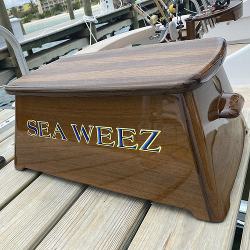 Fiberglass storage box Square Release Marine for docks / teak