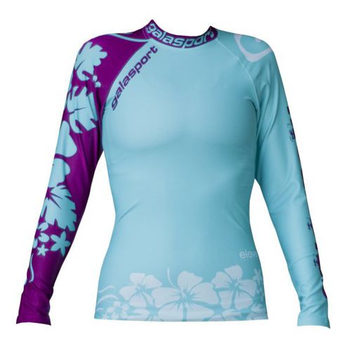 Long-sleeve lycra top - G-Shield/Flower LS - Galasport - women's