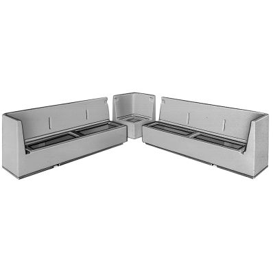 Pontoon boat bench seat - 80-8426-02 - Kracor - with storage / corner