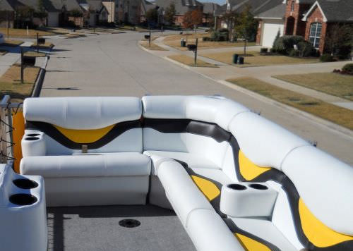 Pontoon boat bench seat - RE10 - Veada Industries - corner