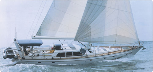 Cruising sailing yacht - 53 - Kanter Yachts - with open transom / aluminum / lifting keel