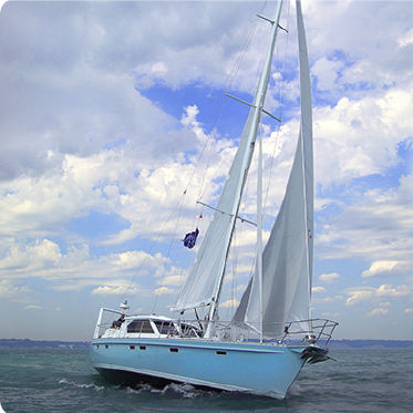 Cruising sailing yacht - BOUGAINVILLAEA 65 - Kanter Yachts - with open transom / with bowsprit / twin steering wheels