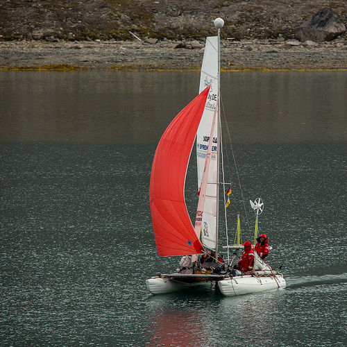 Inflatable sport catamaran - Ducky-19 - Inflatable Solution - Eduard Maydanik - single-handed / double-handed / asymmetric spinnaker