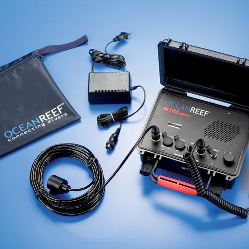 Commercial diving surface station for underwater communication M105