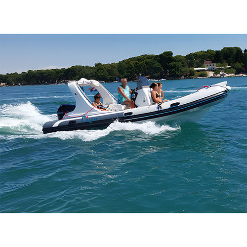Outboard inflatable boat - LY430 - Qingdao Lian Ya Boat Co.,Ltd. - gasoline / RIB / side console