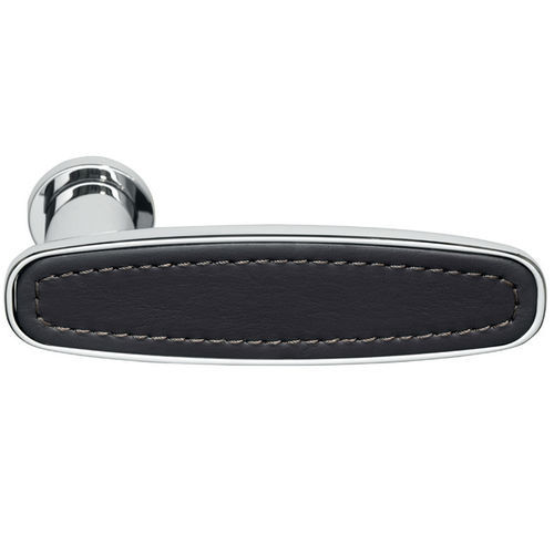 Brass door handle - 276A.C - Foresti & Suardi - for boat / for yacht / with leather insert