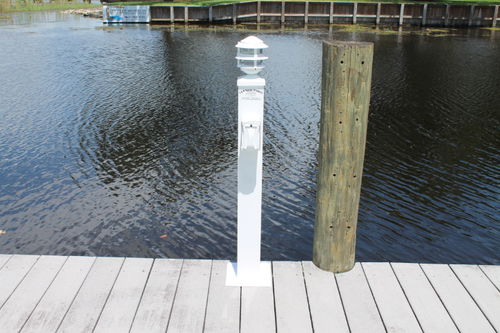 Water supply pedestal - CMWPE36 - C&M Marine Products - for docks